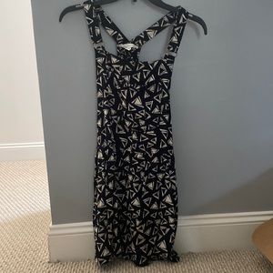 Small black and white overall dress
